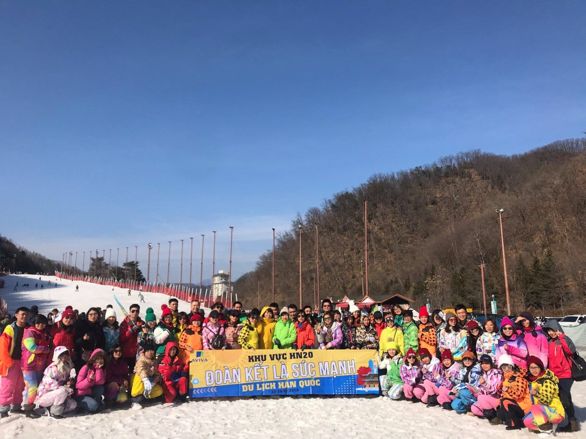Trải nghiệm trượt tuyết tour Hàn mùa đông