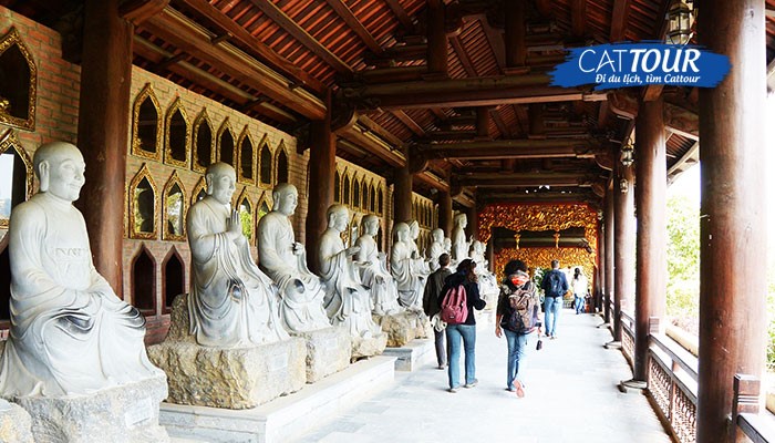 Hành lang La Hán chùa Bái Đính lớn nhất Việt Nam