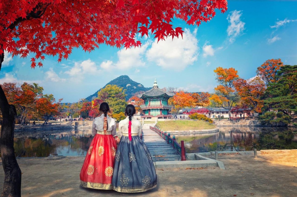 Trải nghiệm mặc Hanbok và chụp ảnh mùa lá vàng lá đỏ Hàn Quốc