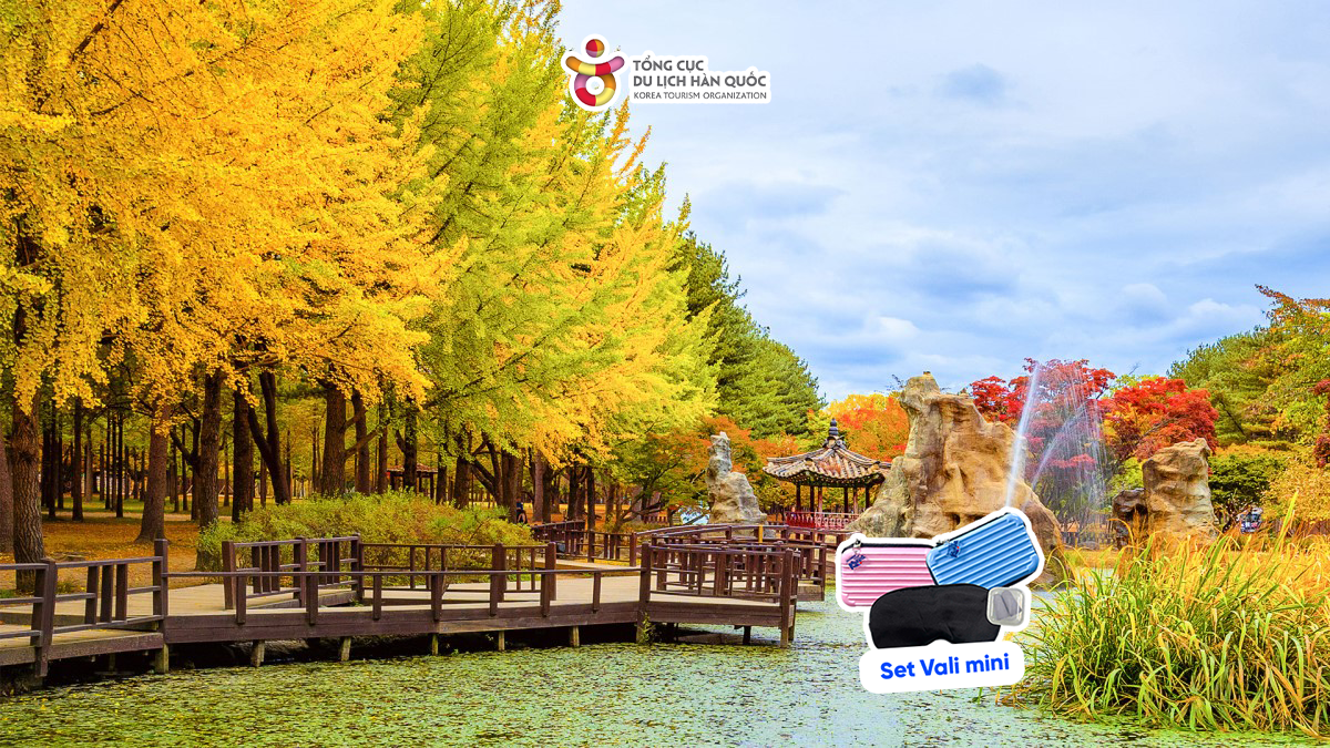 Đảo Nami trong bối cảnh phim "Bản tình ca mùa đông"