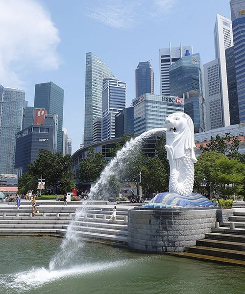 Đi du lịch Singapore nhất định phải tới thăm công viên sư tử biển Merlion Park nổi tiếng