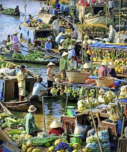 Chợ nổi Ngã Năm - Một trong những nét văn hóa độc đáo miền Tây sông nước