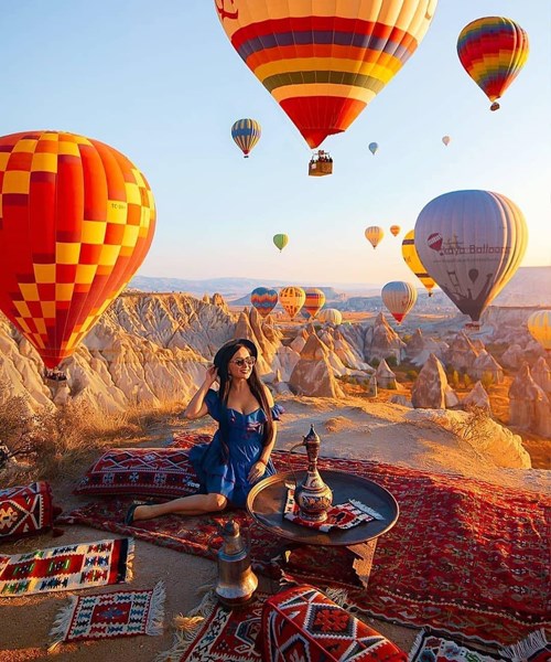 Kinh nghiệm du lịch Thổ Nhĩ Kỳ Cappadocia: Trải nghiệm bay khinh khí cầu trên thung lũng cổ tích