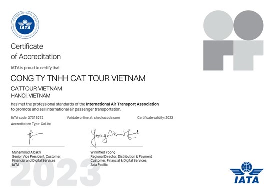 Cattour đạt chứng nhận IATA - Hành trình vươn tầm Quốc tế