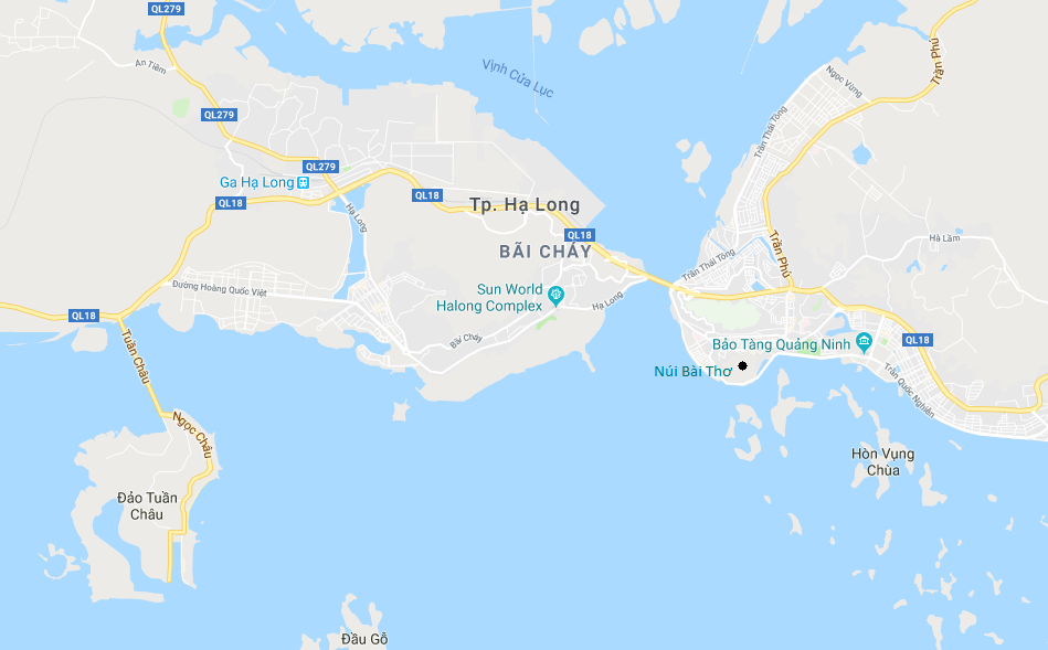 Bản đồ các địa điểm du lịch ở Hạ Long