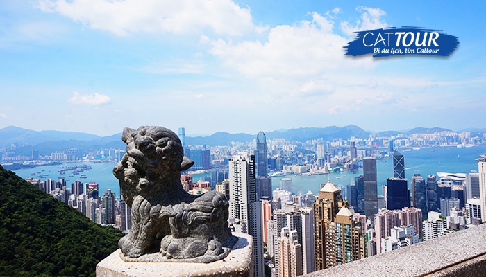Từ trên đỉnh Núi Thái Bình nhìn xuống toàn cảnh Hongkong