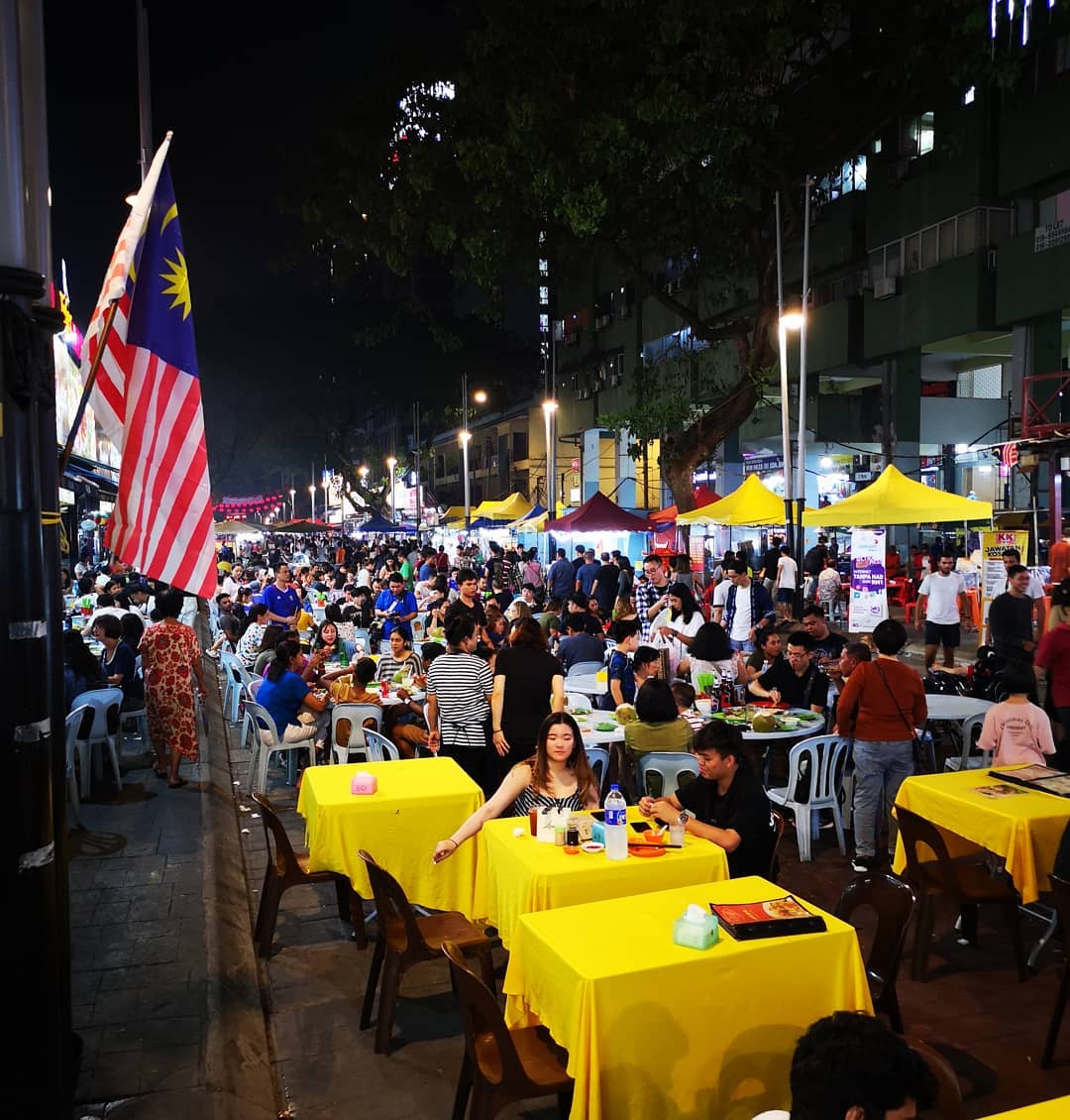 Khu ẩm thực Jalan Alor vào ban đêm