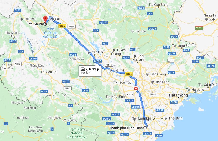 Từ Ninh Bình đi Sapa bao nhiêu km?