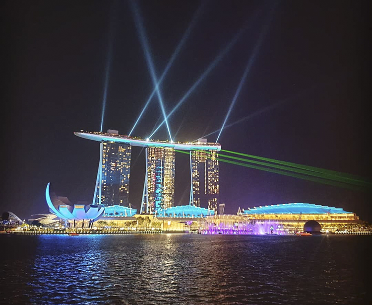 trình diễn ánh sáng ở singapore