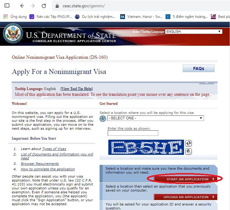 Xin visa Mỹ
