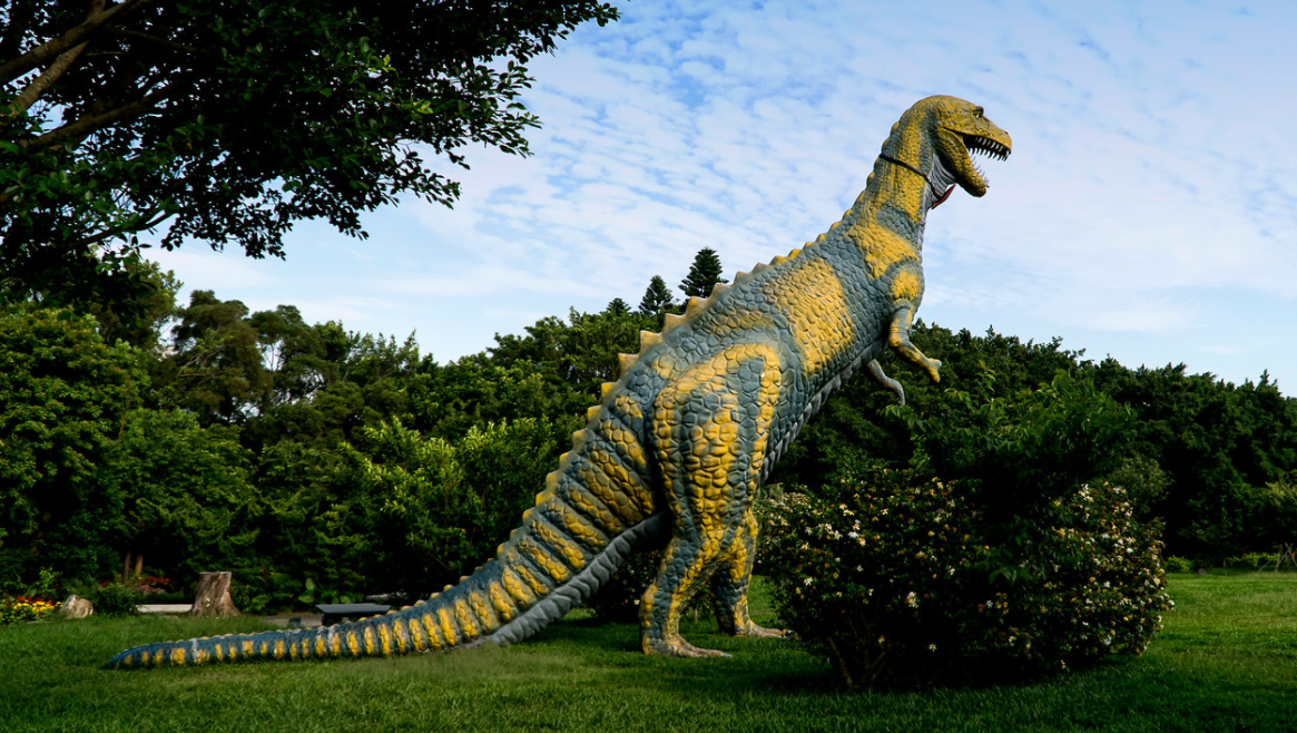 Biểu tượng khủng long được rất nhiều du khách yêu thích trong công viên khoa học Tân Trúc
