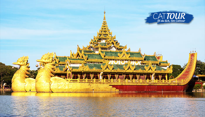 Hồ Kandawgyi nổi tiếng ở Yangon