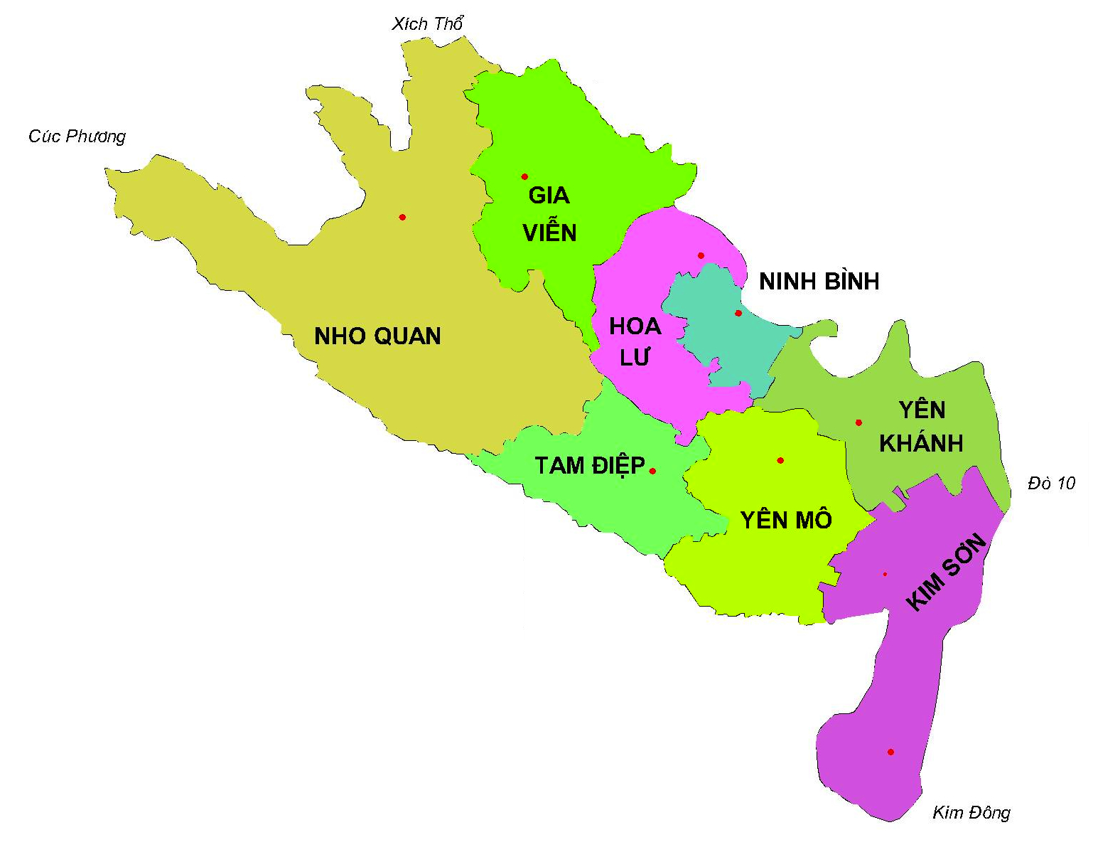 Ninh Bình có bao nhiêu huyện, thành phố