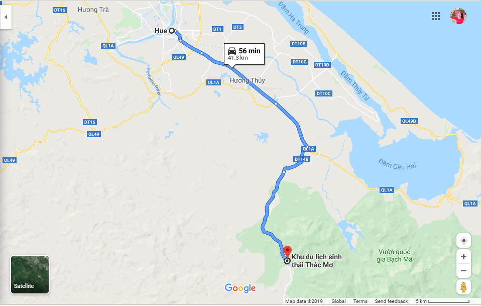 Đường đến thác Mơ Huế