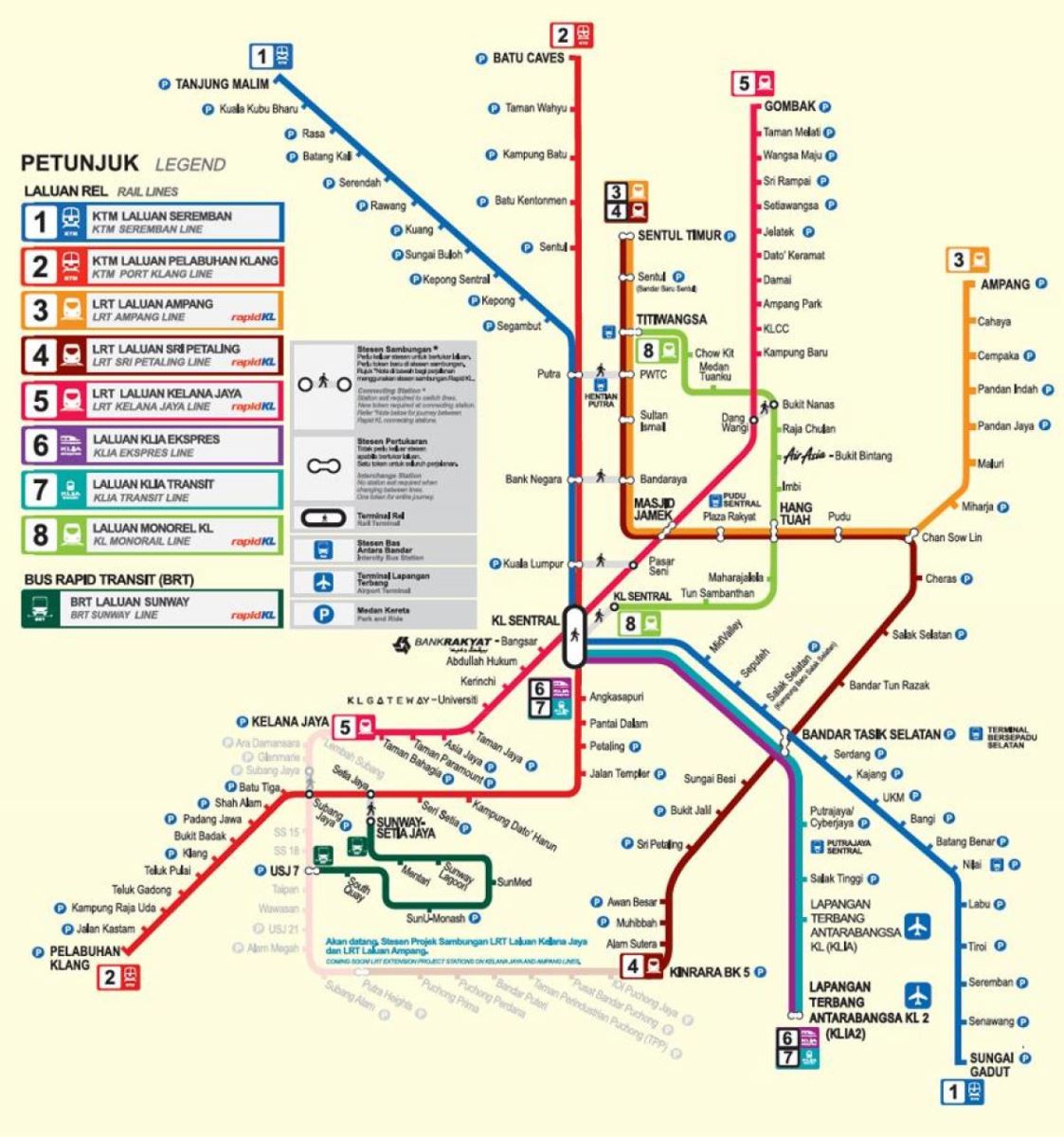 bản đồ tàu điện ngầm ở Malaysia