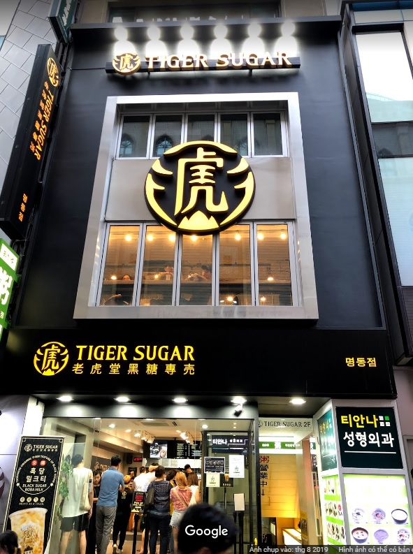 Tiger Sugar ở Myeongdong - Khu chợ đêm nổi tiếng nhất ở Seoul